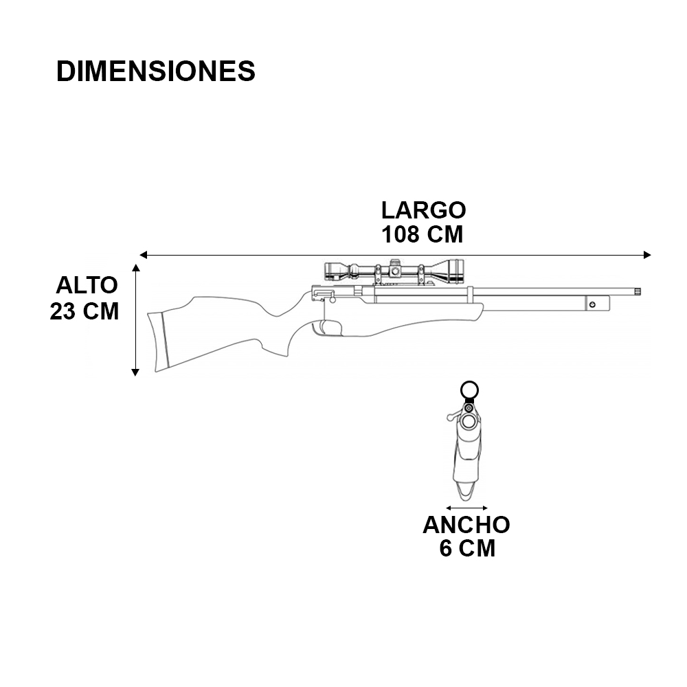 RIFLE CROSMAN OPTIMUS SPRING CO8M22X C/MIRA .22