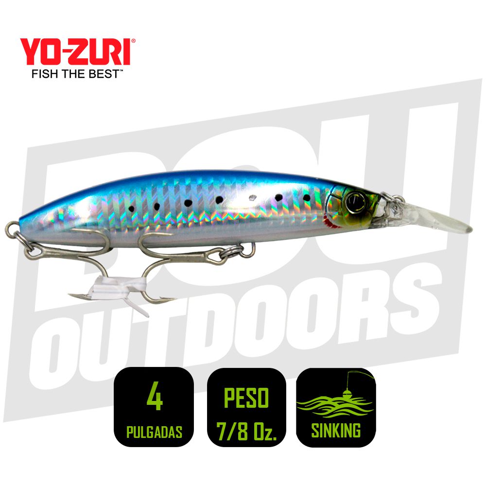 YO-ZURI MAG SPEED 100MM 4 PULG 1 7/8 OZ SARDINE R1477-HIW