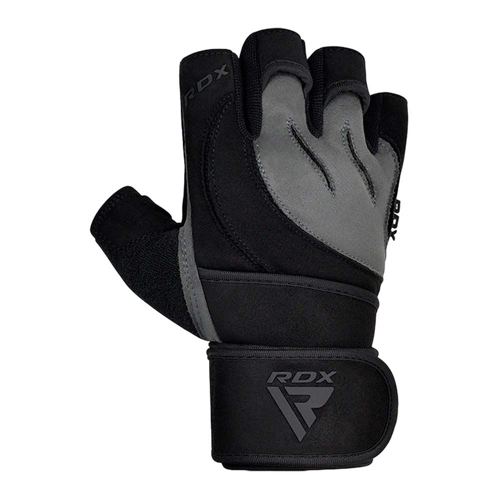 GUANTES PARA PESAS RDX GRIS NEGRO PLUS-L WGM-L4G-L+