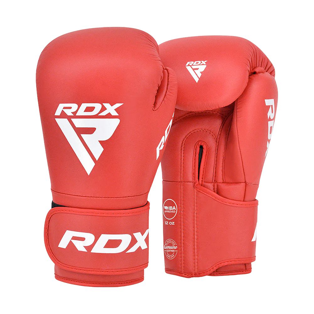 GUANTE DE BOXEO RDX CUERO IBA APPROVED-1 ROJO 10OZ BGL-IBA-1R-10OZ