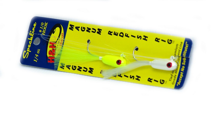 H&amp;H PLUMERO REDFISH RIG CHAT/WHT 1/4 OZ MRFR80-09