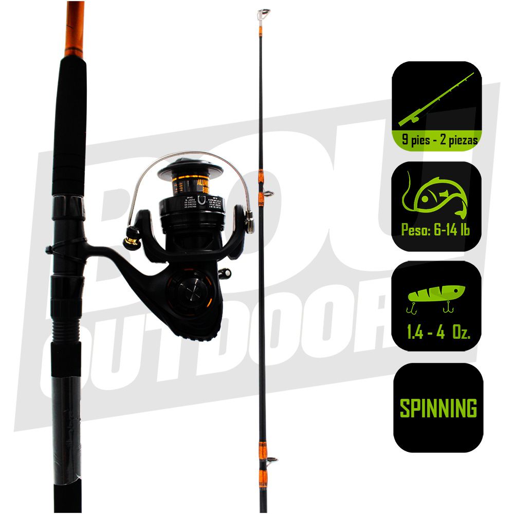CAÑA PESCA CON CARRETE  SPINNING DAIWA ELIMINATOR 45/9 ELTR45G902MH