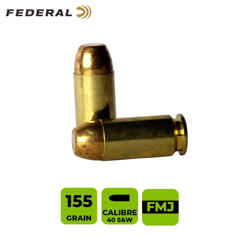 CARTUCHO FEDERAL CAL. 40 S&amp;W FMJ
