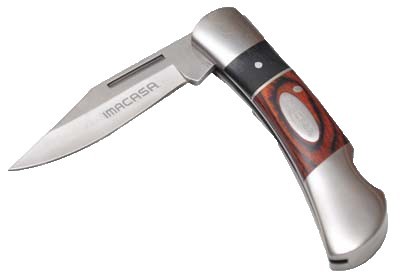 NAVAJA CAZADOR INOX. 3PULG. C/VAINA IMACASA 13270