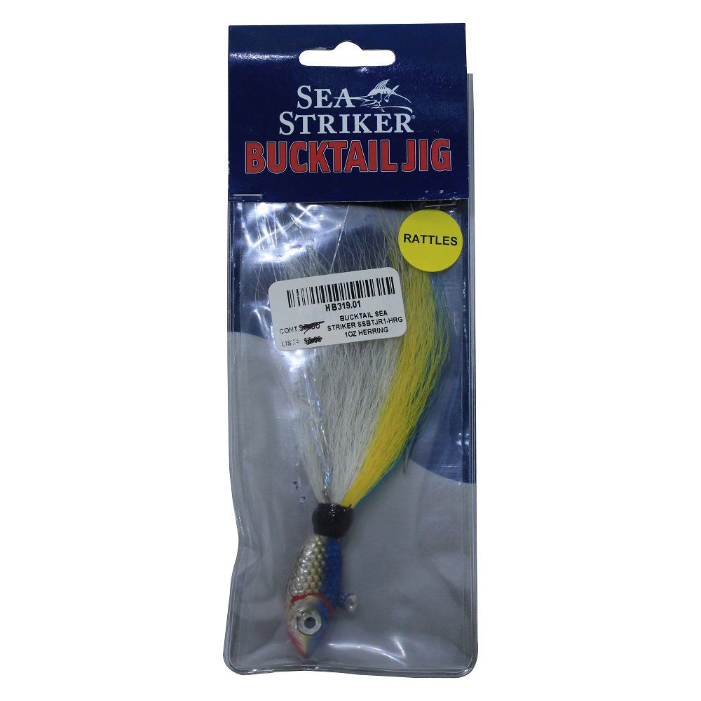 BUCKTAIL SEA STRIKER SSBTJ1-C 1OZ WHITE CHART