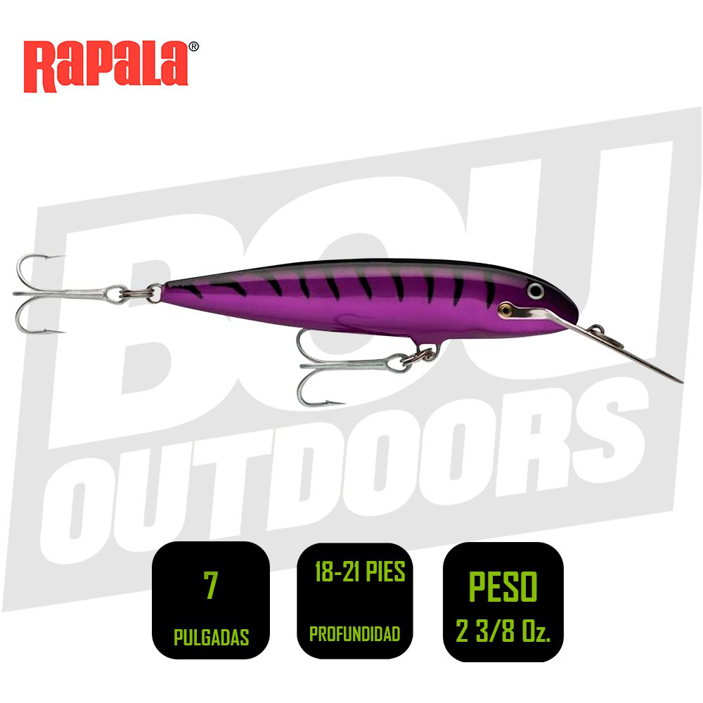 RAPALA CDMAG18PM COUNTDOWN MAGNUM LURE 7PULG 2 3/8OZ PURPLE MACKEREL SINKING