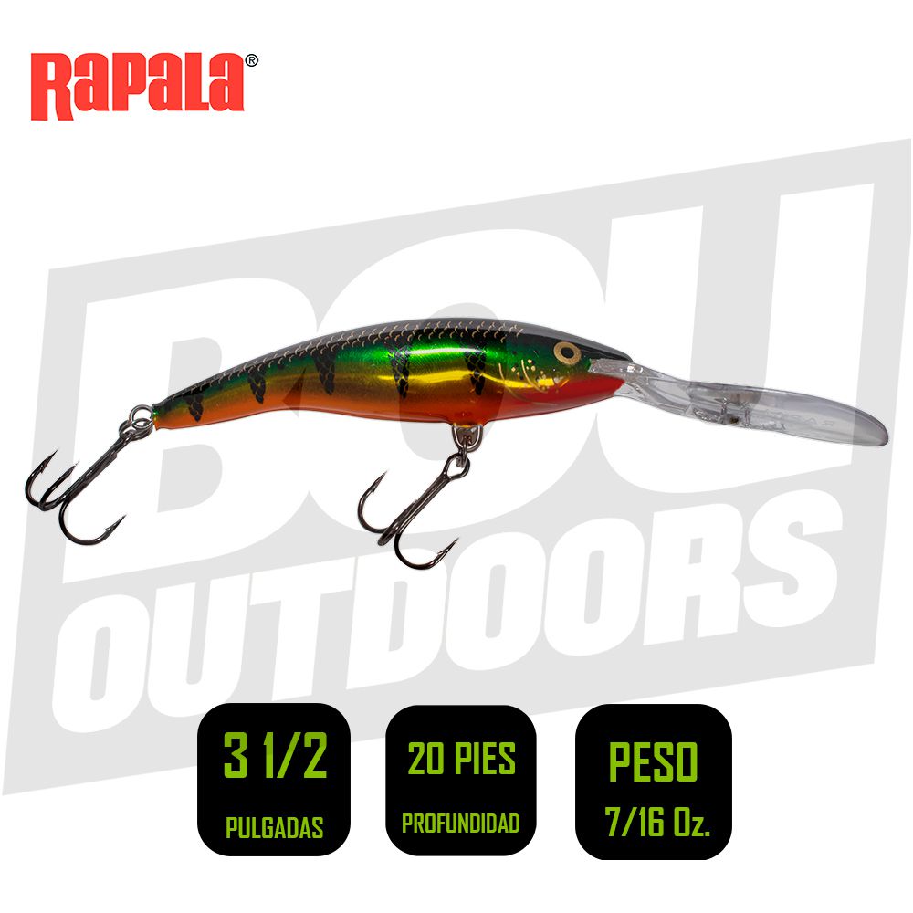RAPALA TDD09FLP DEEP TAIL DANCER CRANKBAIT 3 1/2PULG 7/16OZ FLASH PERCH FLOATING