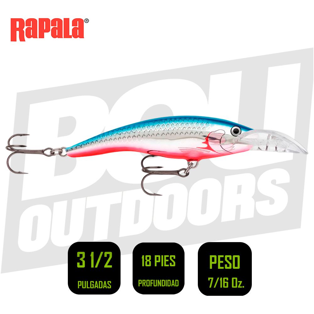 RAPALA SCRTD09BFL SCATTER RAP TAIL DANCER CRANKBAIT 3 1/2PULG 7/16OZ BLUE FLASH FLOATING