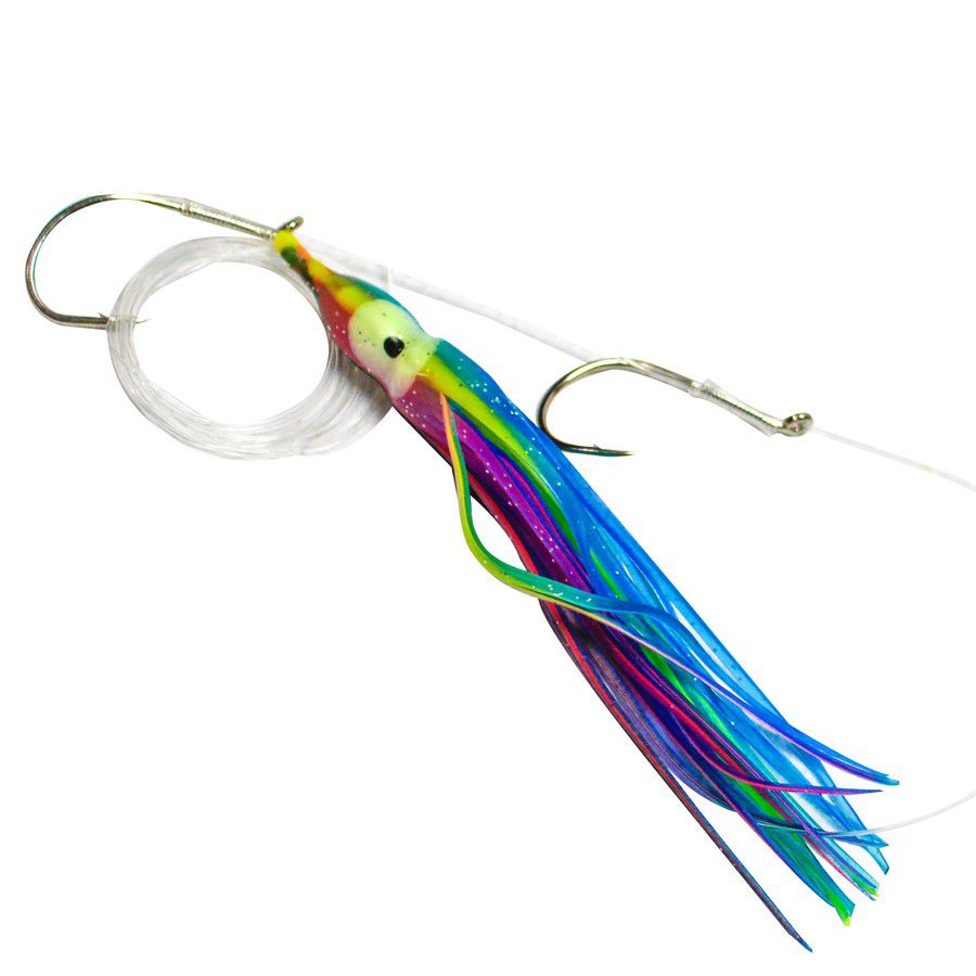 SQUID RIGGED SQDR45124 4.5 PULG PURPLE/BLUE/GREEN/PINK STRIPE
