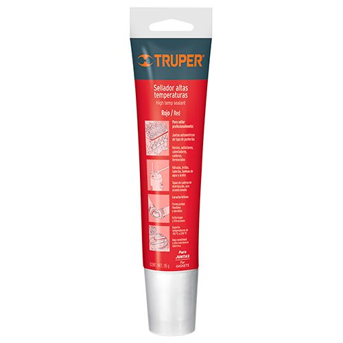 SILICON ALTA TEMPERATURA 85 GRS. (ROJO) TRUPER 17566