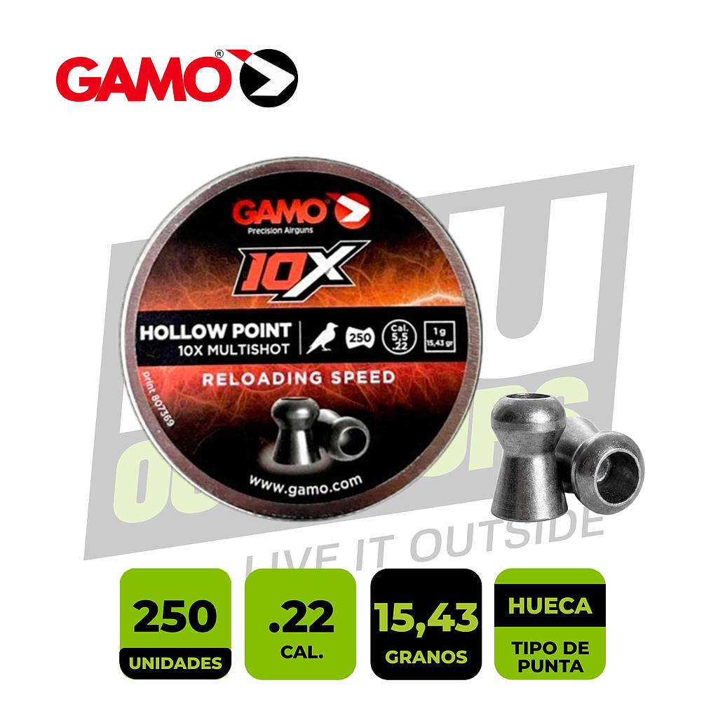 BALINES GAMO HOLLOW POINT 10X MULTISHOT 6322547 .22 (250)