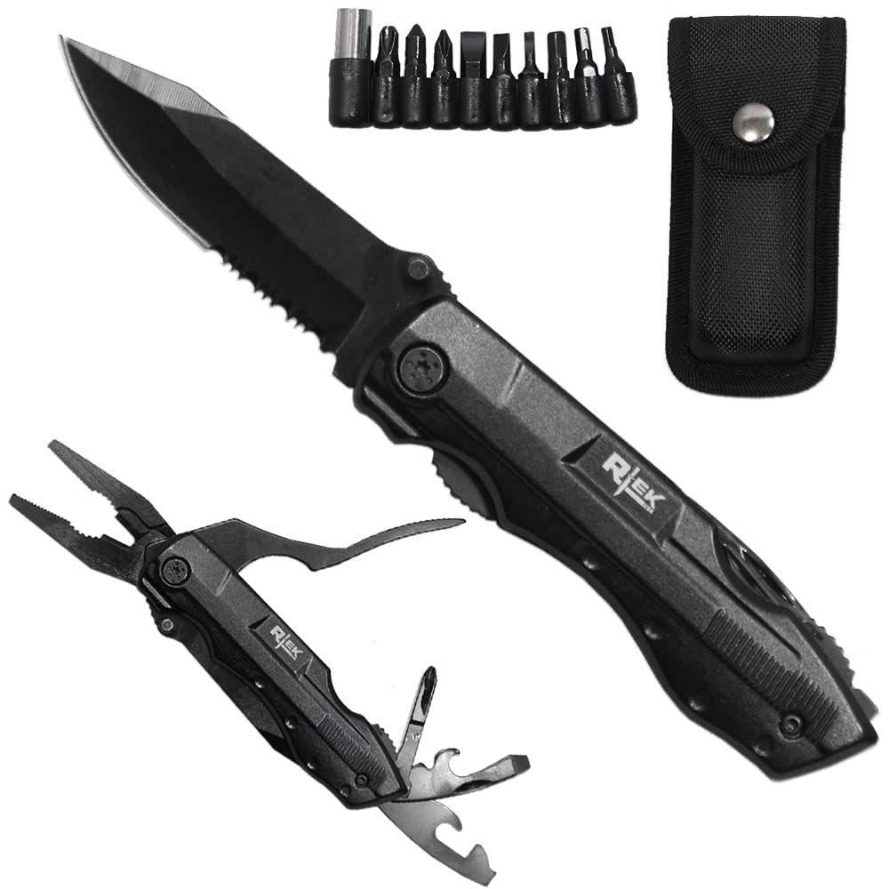 NAVAJA MULTIUSOS 4.5 PULG 10 FUNCIONES + FUNDA RT 8219-BK