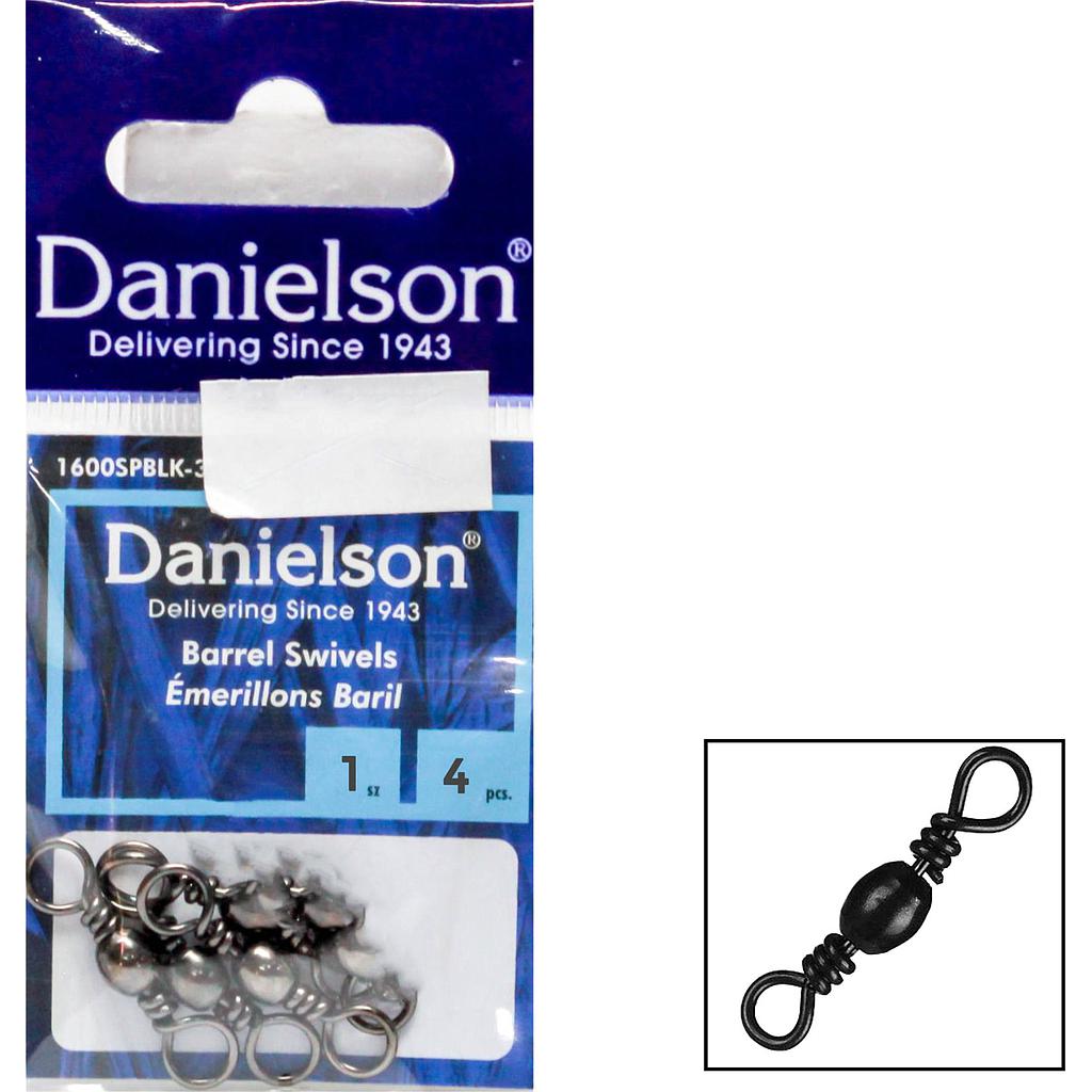 BARREL SWIVEL  SZ 1 BLACK (4)  1600SPBLK-1