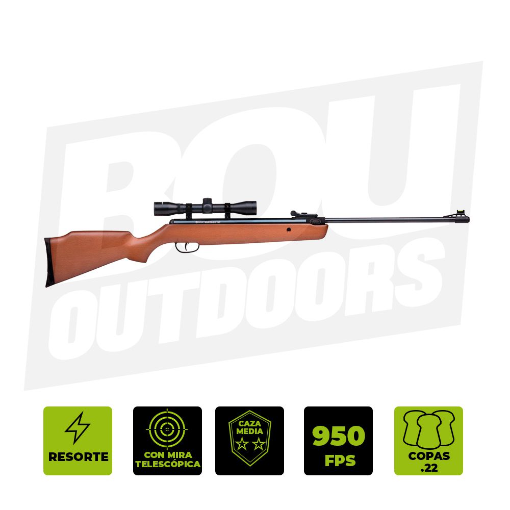 RIFLE CROSMAN OPTIMUS SPRING CO8M22X CON MIRA .22