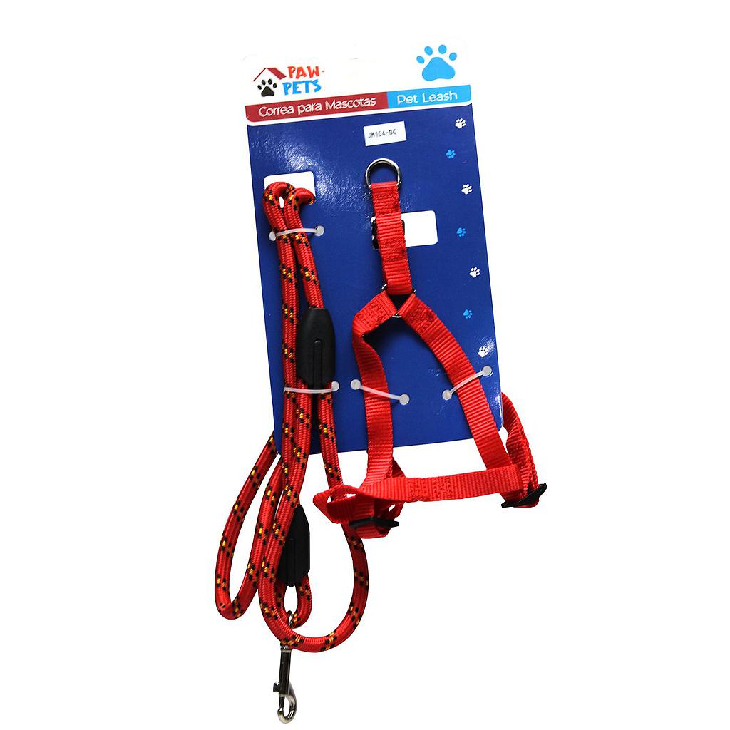 ARNES + CORREA P/ MASCOTA 1.0X100CM PAW-1024