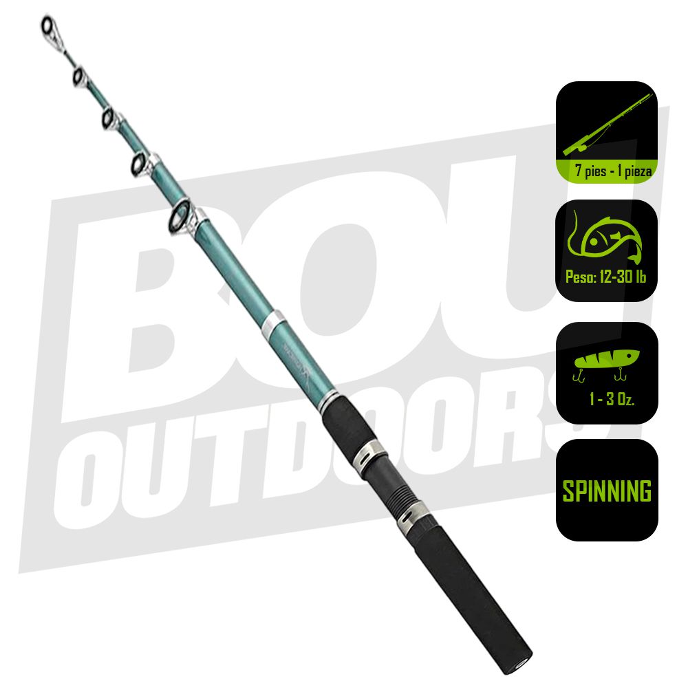CAÑA PESCA SPINING MAKO 7 PIES 6PCS TELESC. MK-706MHSPT