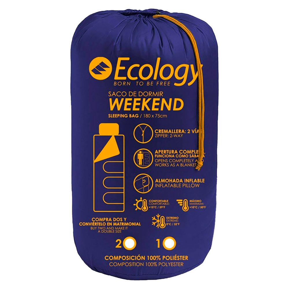 BOLSA DORMIR ECOLOGY MOD. WEEKEND PLUS GRIS AZUL 14933