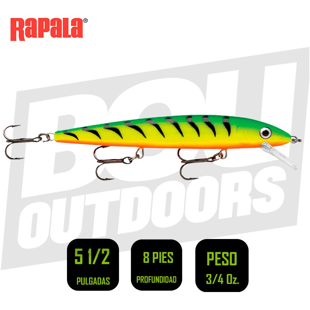 RAPALA HJ14FT HUSKY JERK 5 1/2 PULG 5/8 OZ FIRETIGER