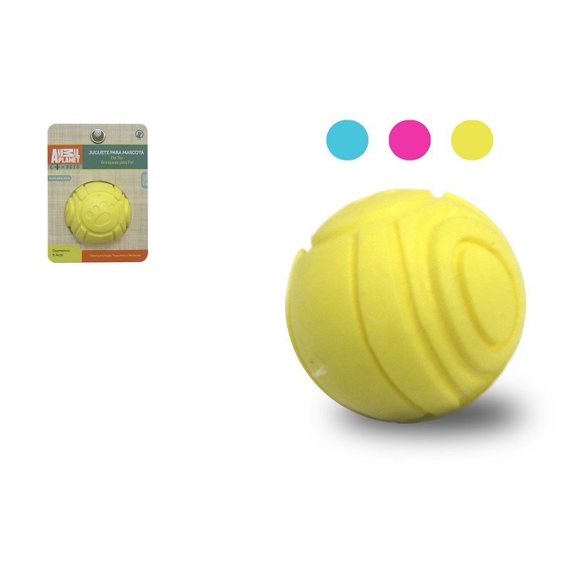 JUGUETE P/ MASCOTA PELOTA VINYL 6CM AP-D794-016