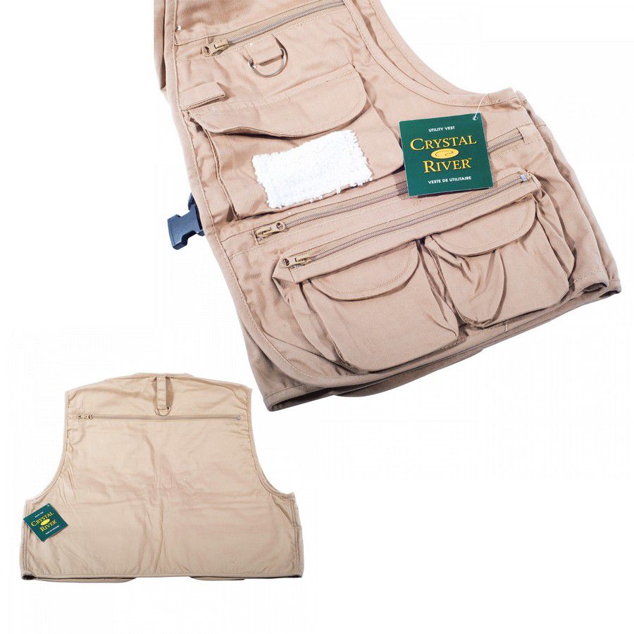 CHALECO PARA PESCA KHAKI XL CR/FV1-2XL