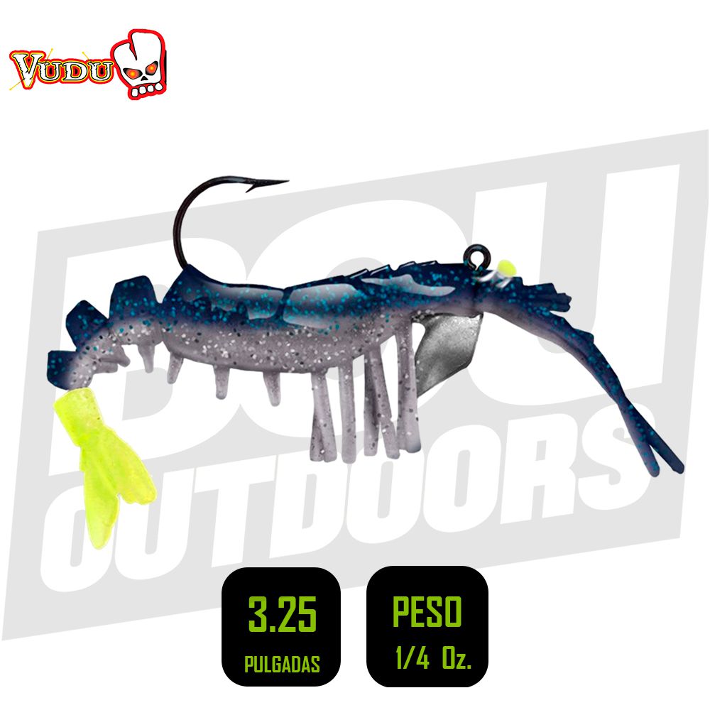 SHRIMP VUDU 3.5 PULG 1/4 OZ RATTLE BLUE 2PK E-VS35R-14-50