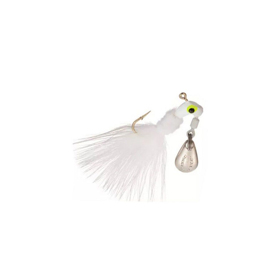 MARABOU JIG 1/8 OZ WHITE/WHITE STRIP 1003-001