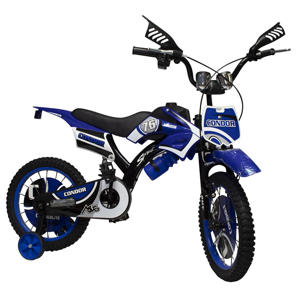 BICICLETA NIÑO SHBEJIA MTB RIN 16 AZUL NEGRO CON LAMPARA TKR