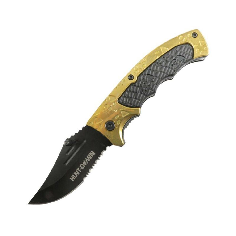 NAVAJA DOBLAR NEGRO-DORADA 8 PULG SH 9958