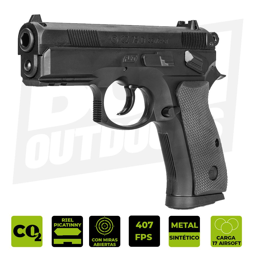 PISTOLA CO2 CZ 75 D COMPACT .177 ASG-16086