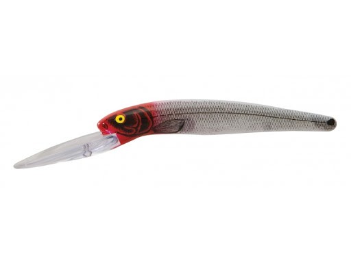 BOMBER DEEP LONG  3/8 OZ, SILVER/RED HEAD B24AXS104