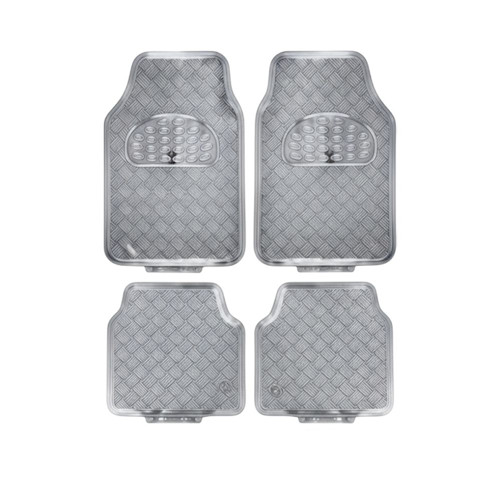 ALFOMBRA PARA AUTO PLASTICA METALICA 4 PZS CARBON 650122J1-CN