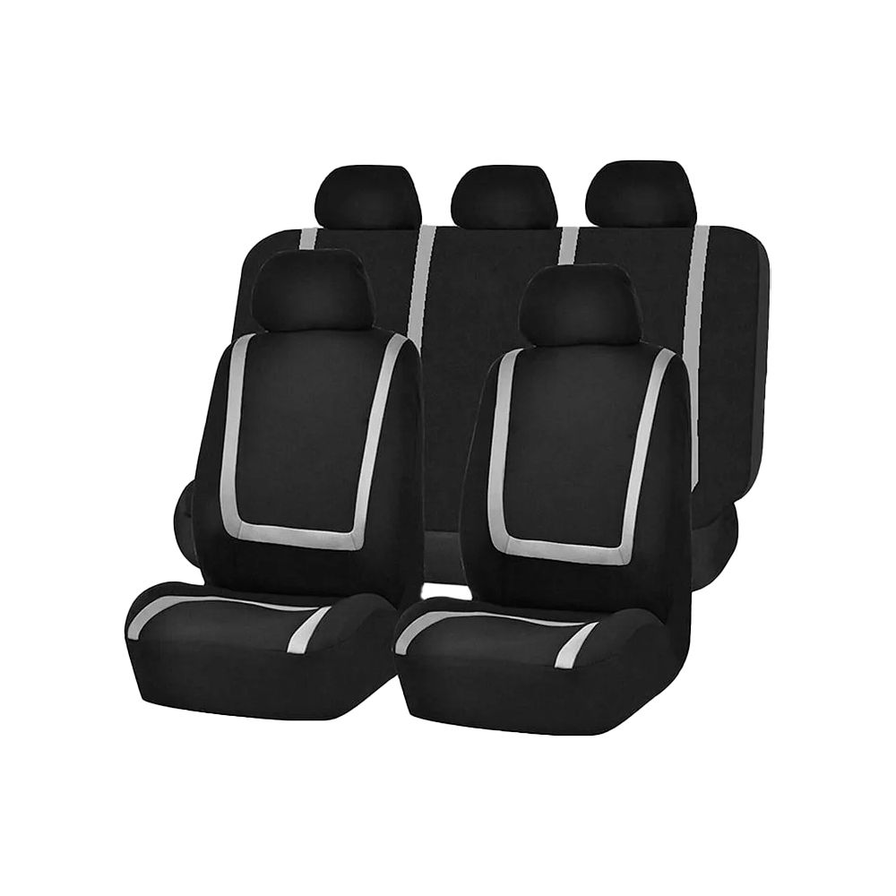 FORRO PARA ASIENTO AUTO NEGRO/GRIS (10PZS) 16-8281-NG