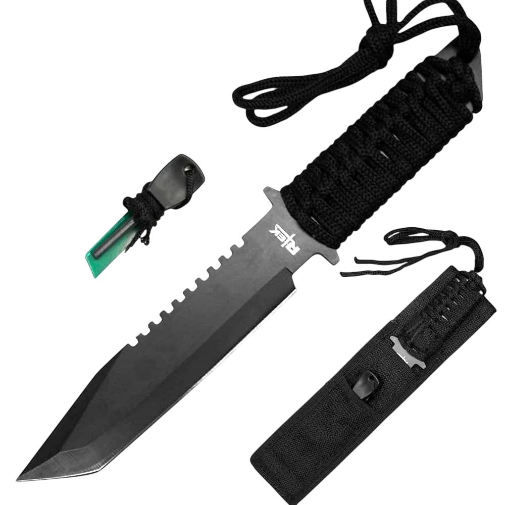 CUCHILLO DE SOBREVIVENCIA RTEK BLACK 11 PULG RT 0238-B11