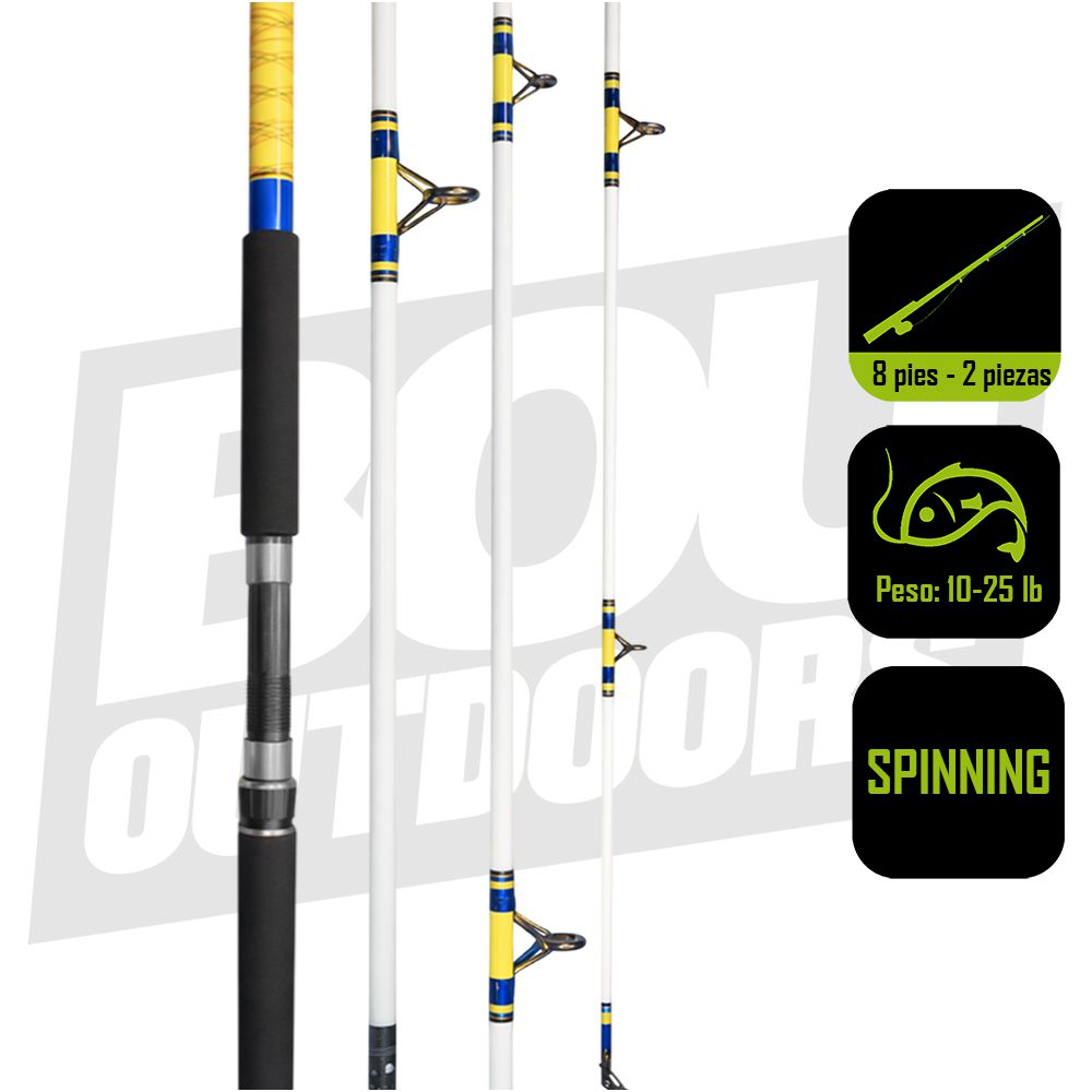 CAÑA PESCA SURF SPINNING SEA STRIKER SURF 8 PIES 2PZAS SS800