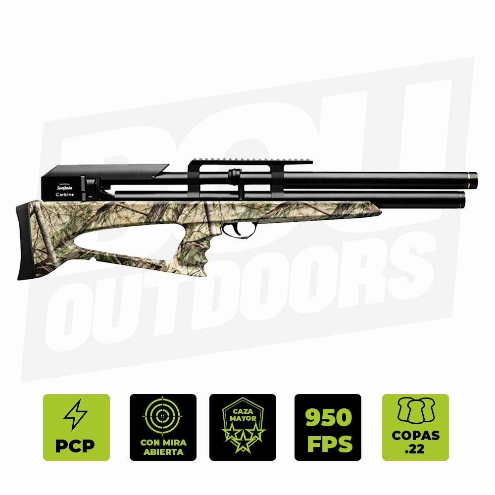 RIFLE CHINESSE P35 PCP SINTETICO CAMO .22  SIN MIRA