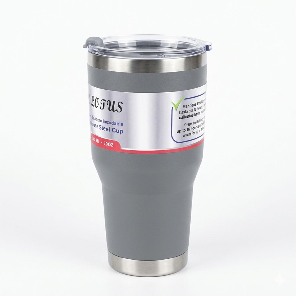 VASO TERMICO GRIS 30OZ SV-TH-788