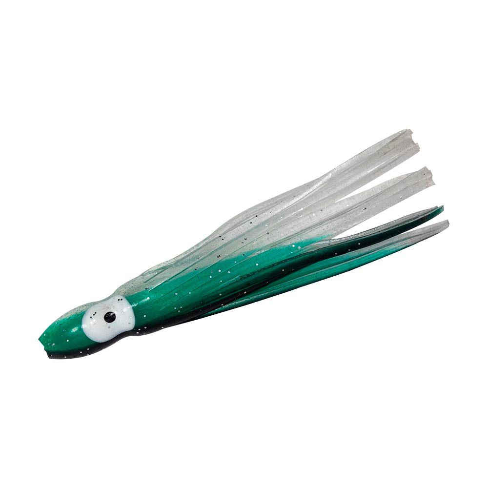 SQUID SKIRT WITH EYE 3 PULG GREEN/BLACK STRIPE/SILVER FLAKE SS3-SE