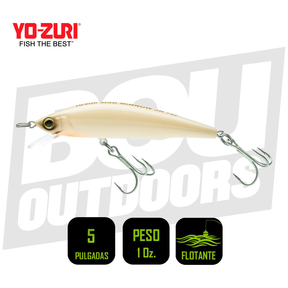 YO-ZURI MAG MINNOW 5 PULG 1OZ BONE R1140BONE