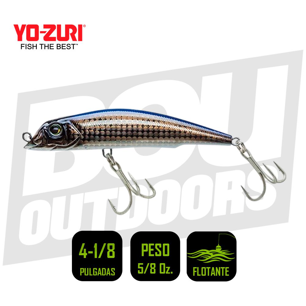 YO-ZURI MAG DARTER 4 1/8 PULG 5/8OZ GHOST BLACK R1143HGLB