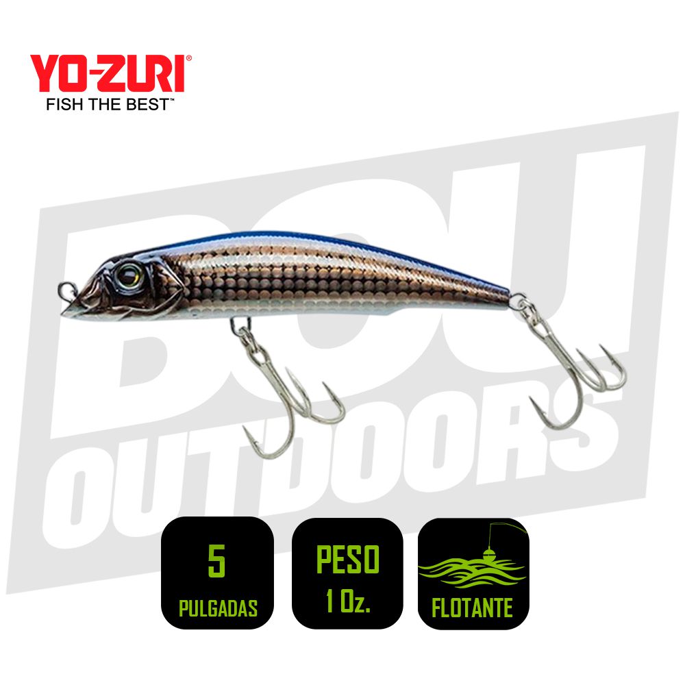 YO-ZURI MAG DARTER 5 PULG 1OZ GHOST BLACK R1144HGLB