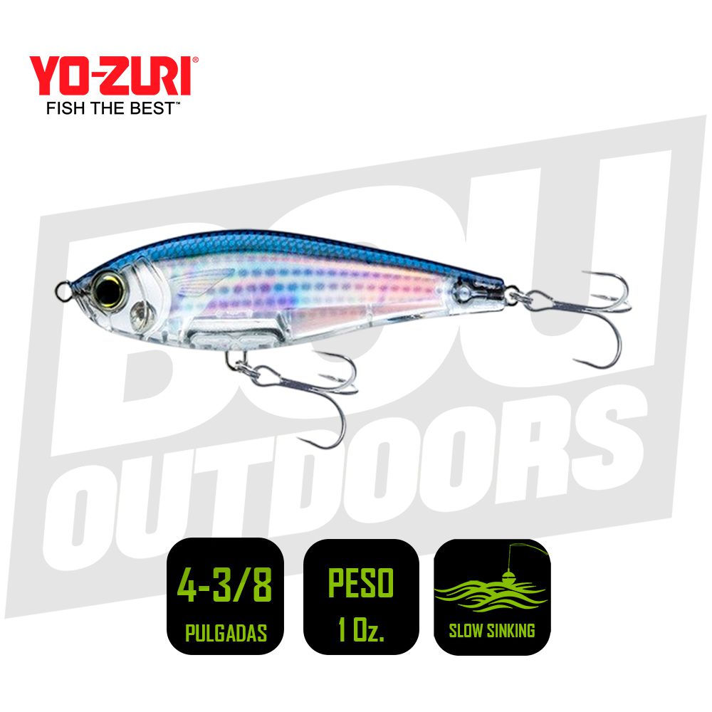 YO-ZURI INSHORE TWITCHBAIT 4 3/8 PULG 1 OZ REAL MULLET R1348HMT
