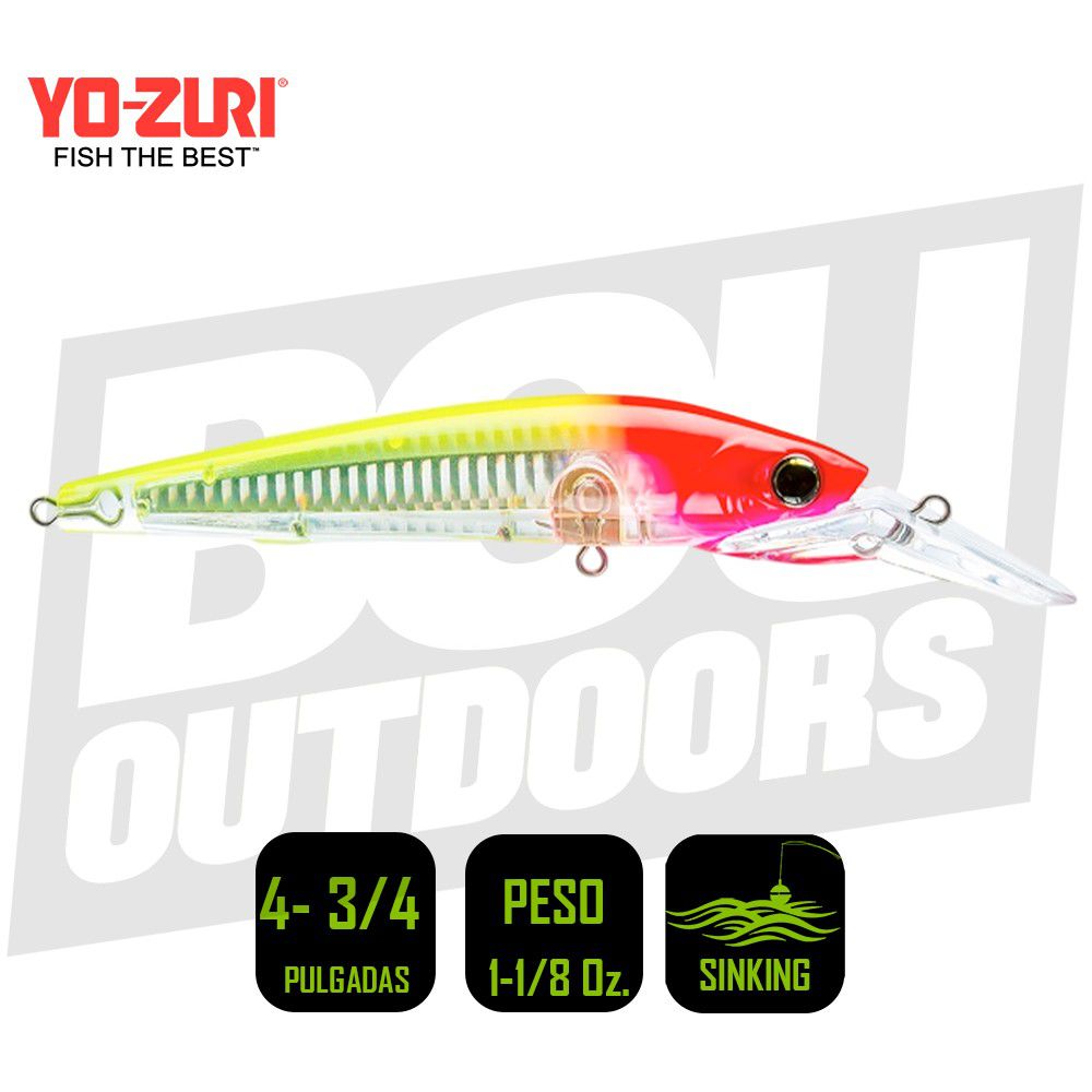 YO-ZURI 3D DIVER S 120MM 4 3/4 PULG 1 1/8 OZ RED HEAD R1455-CPRH