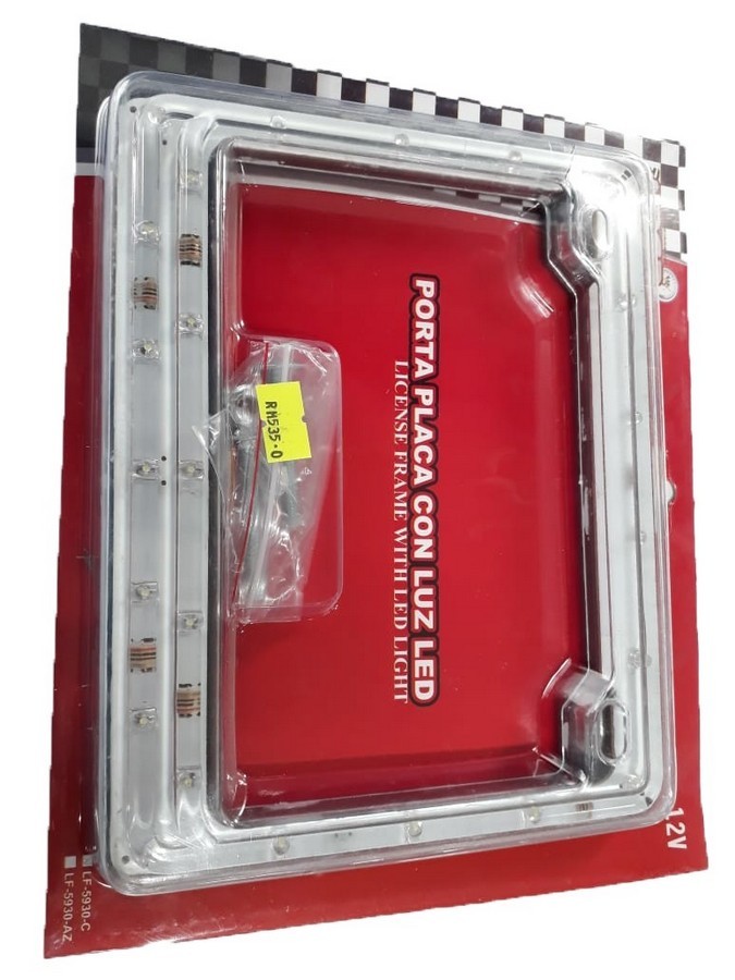 PORTA PLACA LED P/MOTO LF-5930-C