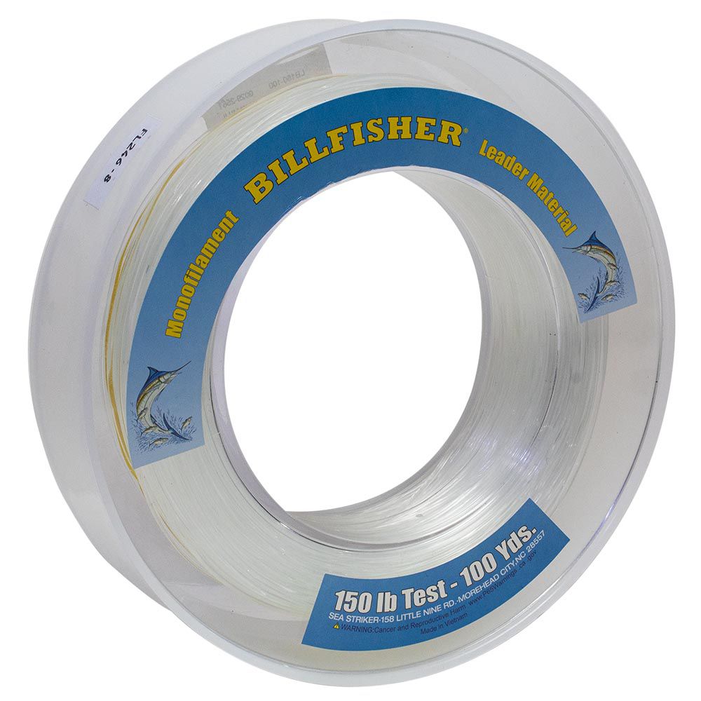 MONO LEADER BRACELET 100YD 150LB CLEAR BILLFISHER LB150100