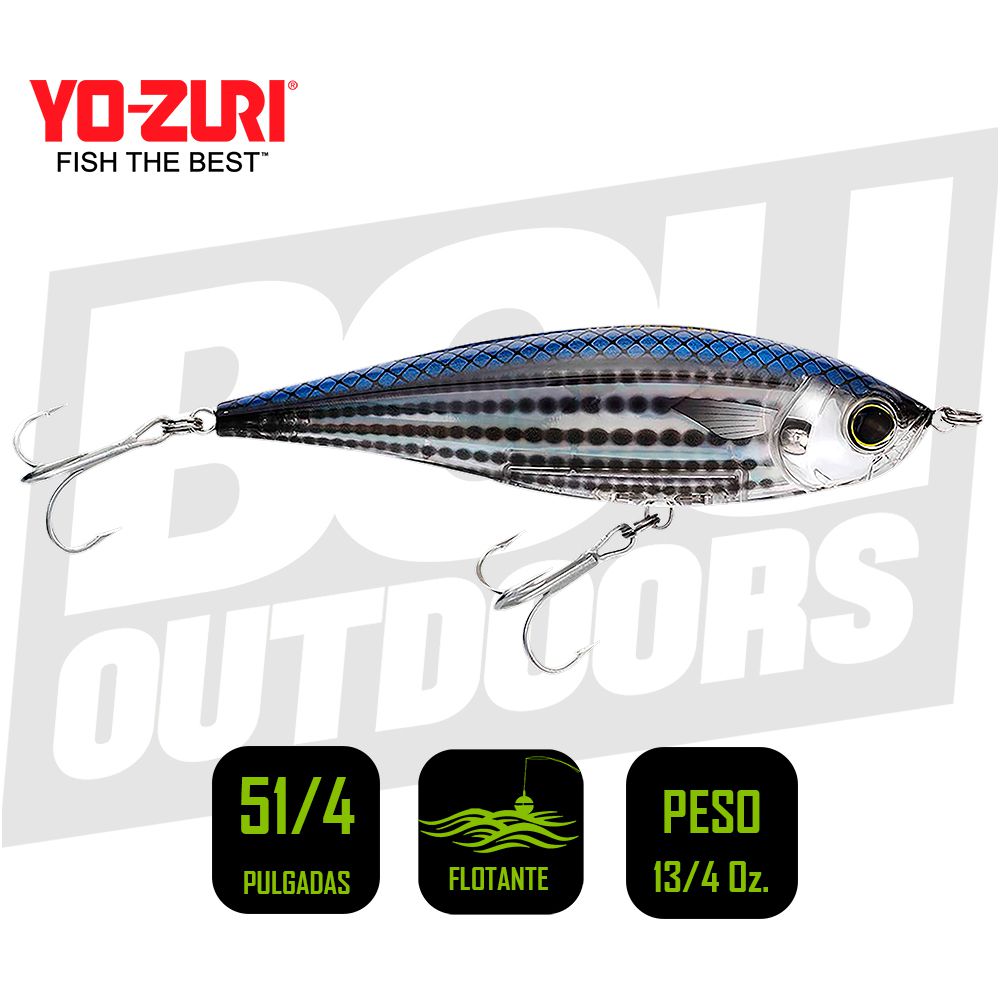 YO-ZURI INSHORE TWITCHBAIT 5 1/4 PULG 1 3/4OZ MULLET R1349HMT