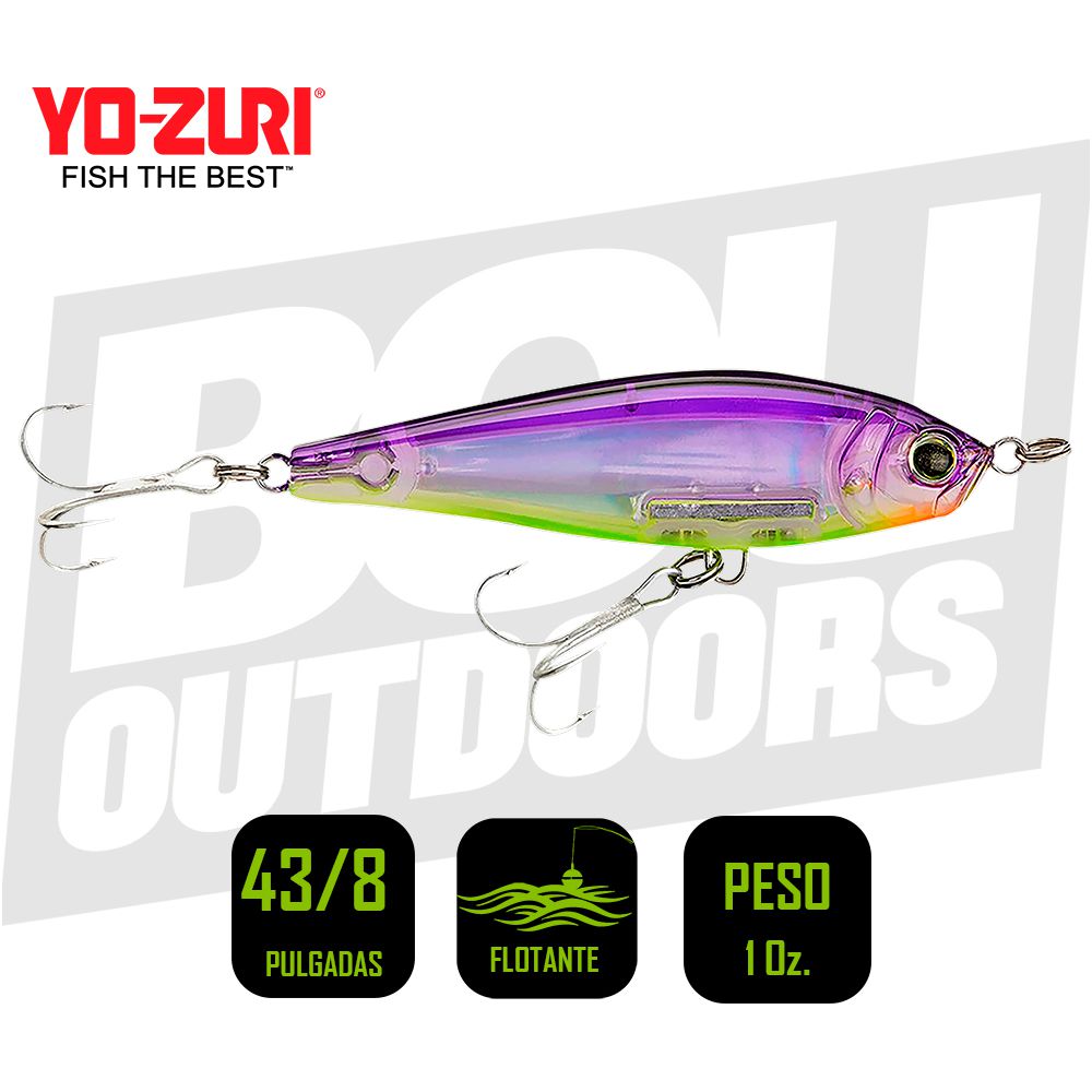 YO-ZURI INSHORE TWITCHBAIT 4 3/8 PULG 1OZ VIOLET R1348V