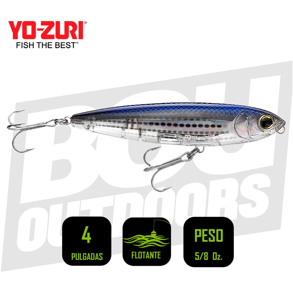 YO-ZURI INSHORE TOPKNOCK PENCIL 4 PULG 5/8 OZ MULLET R1350HMT