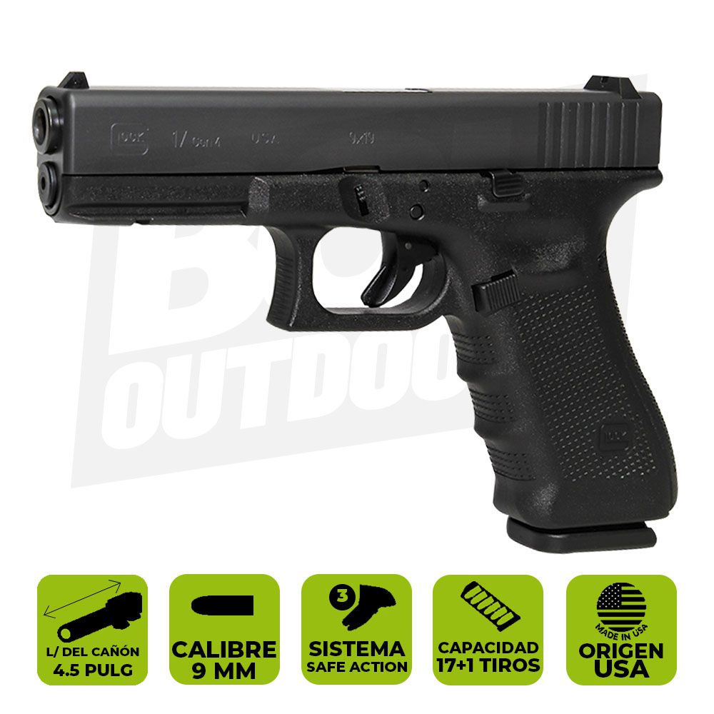 PISTOLA GLOCK 17 GEN 4 CAL. 9MM