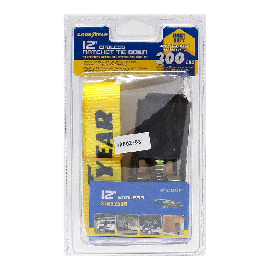 CINCHO TENSOR C/RATCHET GOODYEAR 12PIES 300LBS 991-90138394 (DESC)