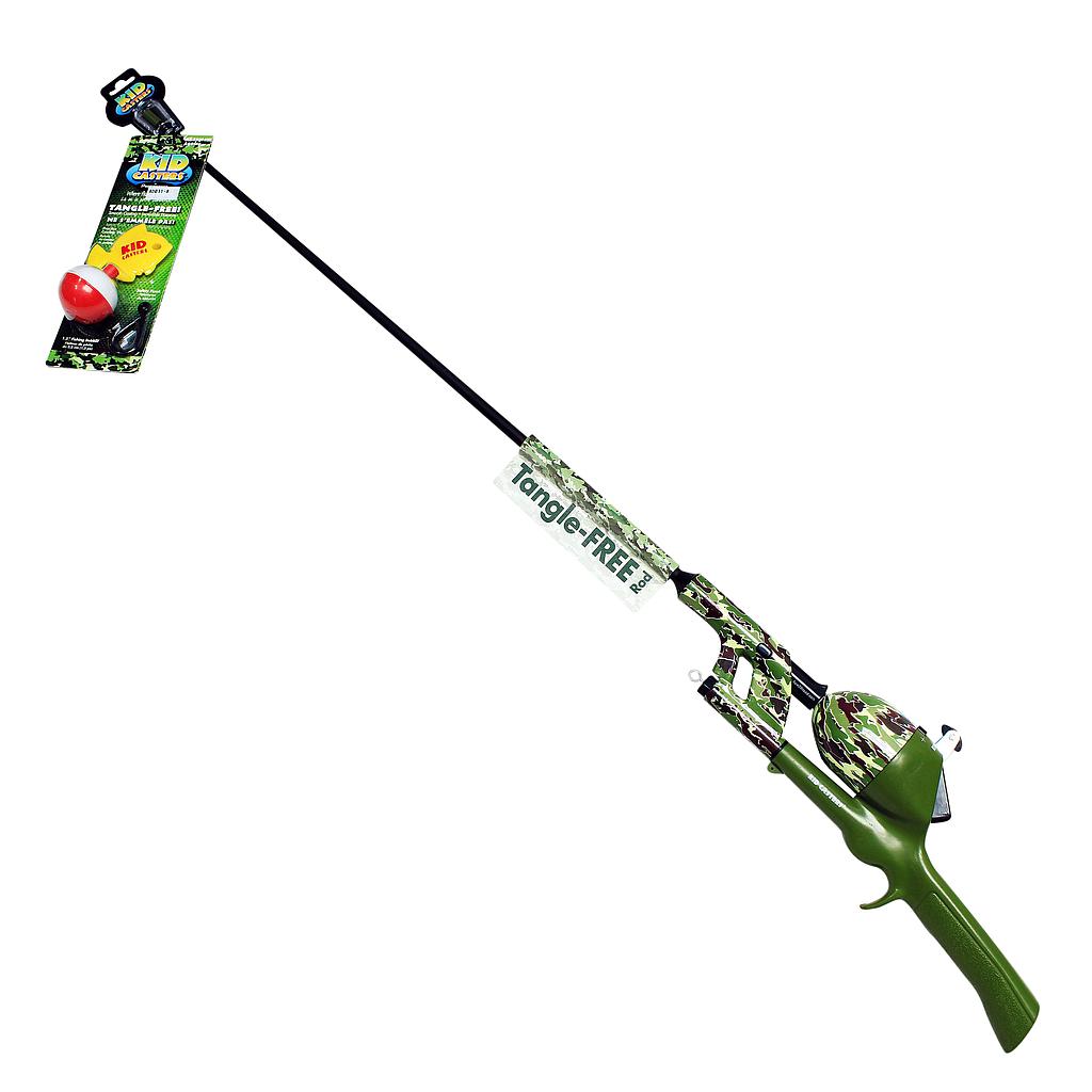 CAÑA PESCA  CON CARRETE  KID CASTERS GREEN CAMO KCBSNTWB34